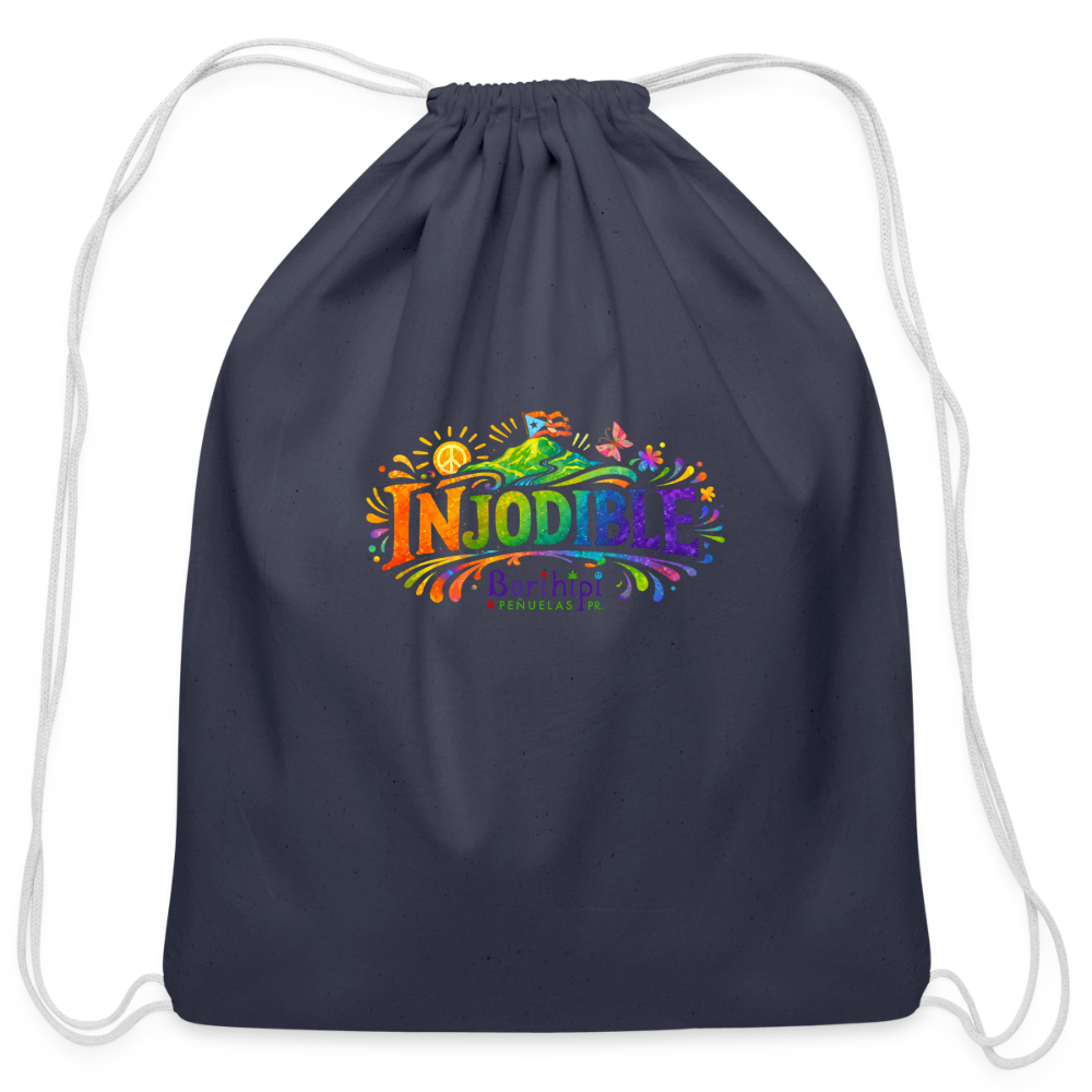 Cotton Drawstring Bag - navy