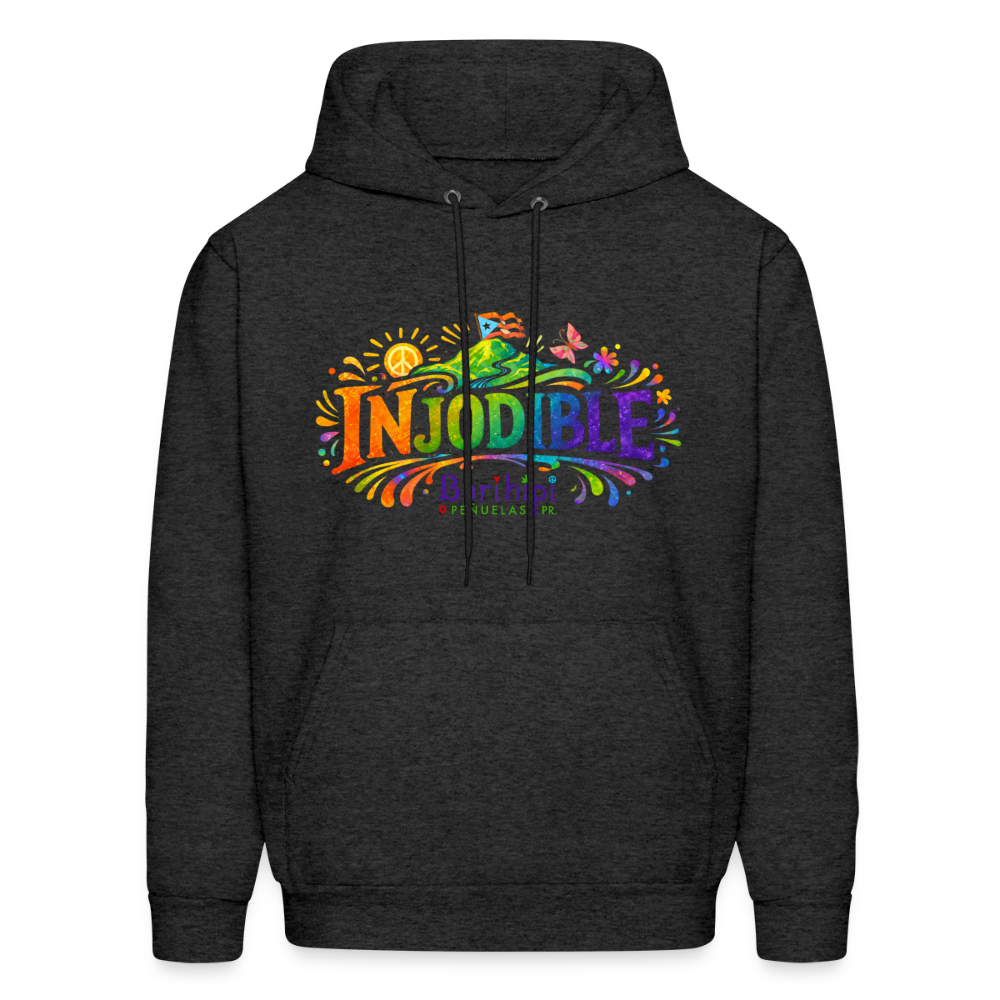 Hoodie - Injodible - charcoal grey