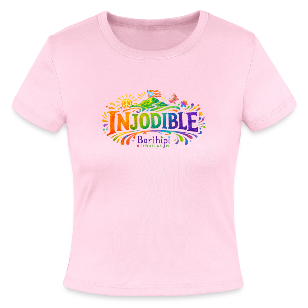 Slim Fit Rib Women's T-Shirt - pink