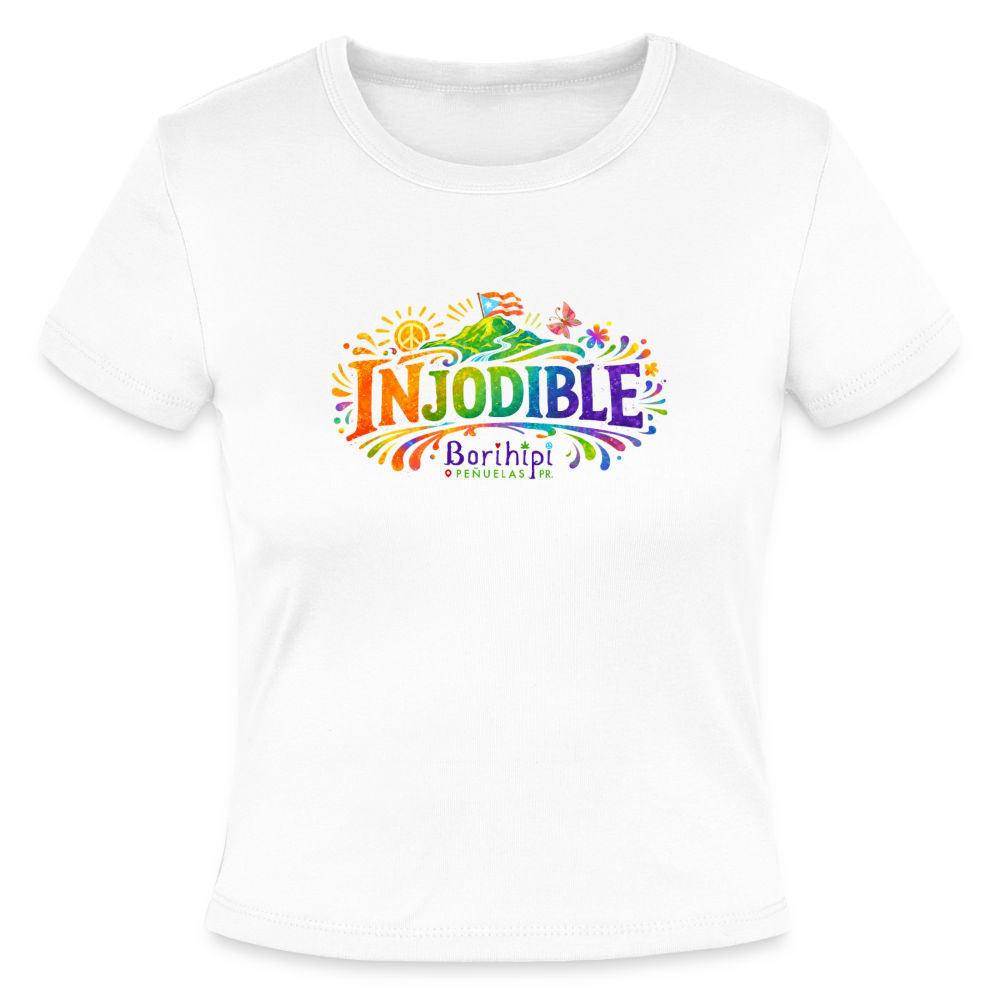 Slim Fit Rib Women's T-Shirt - white