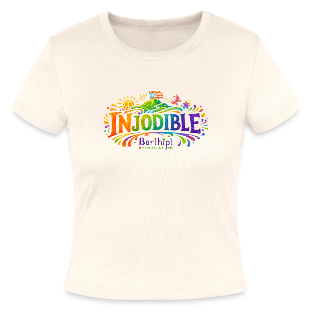 Slim Fit Rib Women's T-Shirt - natural