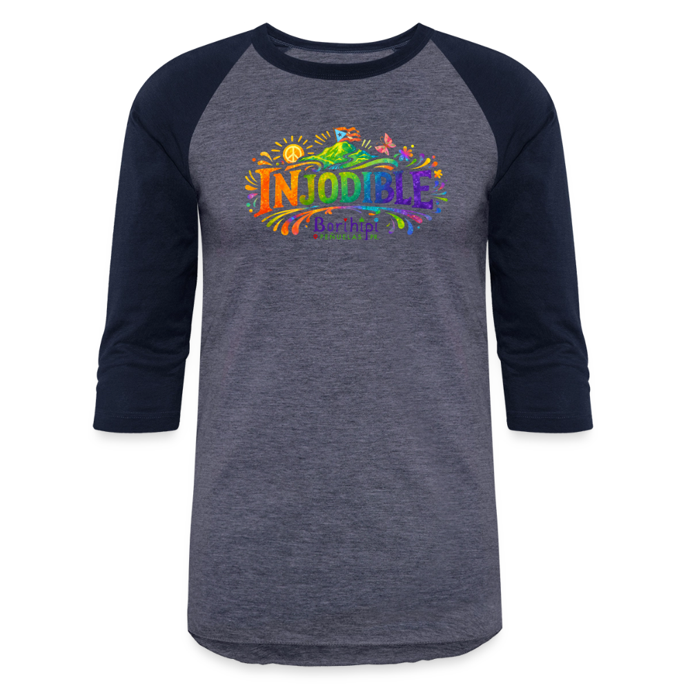 Baseball T-Shirt - heather blue/navy